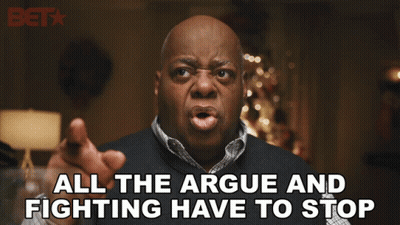 Man Says All The Argue And Fighting Have To Stop In Bet Ad GIF