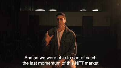 Man Says And So We Were Able To Sort Of Catch The Last Momentum Of This NFT Market GIF