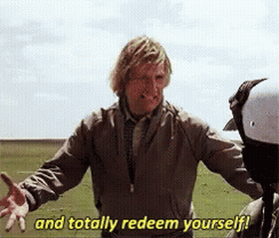 Man Says And Totally Redeem Yourself in Front of Motorcycle Helmet