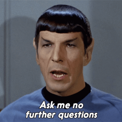 Man Says Ask Me No Further Questions In Blue Sweater GIF