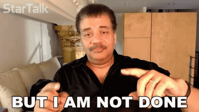 Man Says But I Am Not Done Star Talk Logo GIF