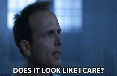 Man Says Does It Look Like I Care GIF