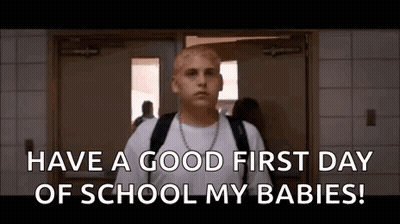 Man Says Good First Day School My Babies GIF