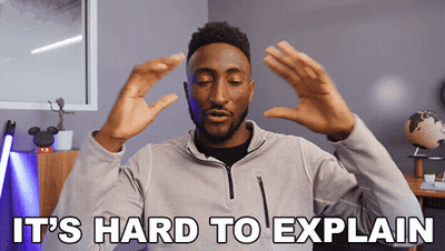 Man Says Hard To Explain With Hands Up GIF