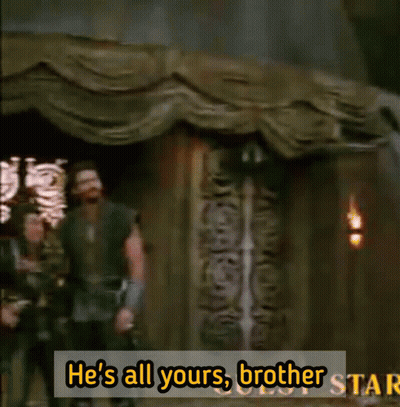 Man Says He Is All Yours Brother In Front Of Crowd GIF