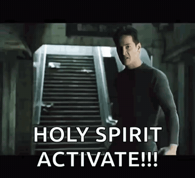Man Says Holy Spirit Activate GIF