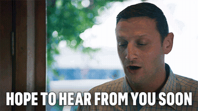 Man Says Hope To Hear From You Soon Looking Out Window GIF