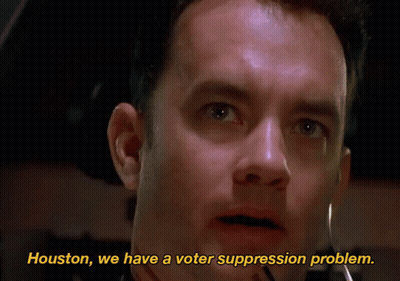 Man Says Houston We Have Voter Suppression Problem GIF