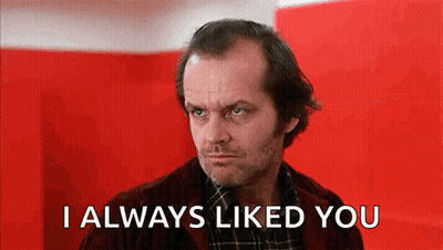 Man Says I Always Liked You Red Background GIF