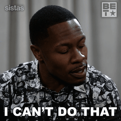 Man Says I Can't Do That In Front Of BETV Logo GIF
