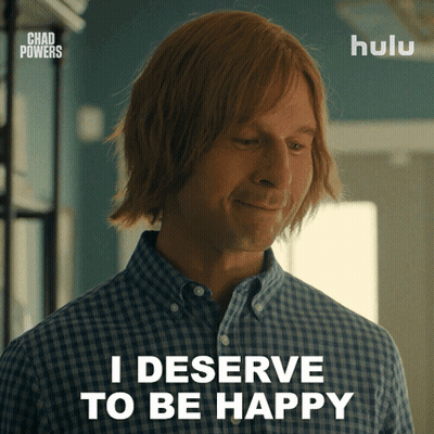 Man Says I Deserve To Be Happy In Hulu Ad GIF
