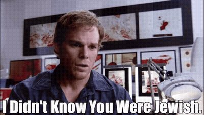 Man Says I Didnt Know You Were Jewish With Magnifying Glass GIF