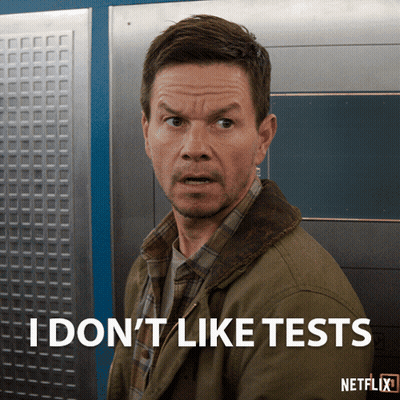 Man Says I Don't Like Tests On Netflix Poster GIF
