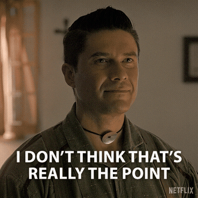 Man Says I Don't Think That's Really The Point Netflix Ad GIF