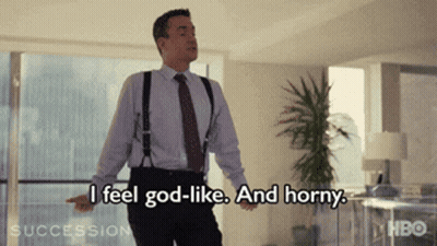 Man Says I Feel God-Like And Horny GIF