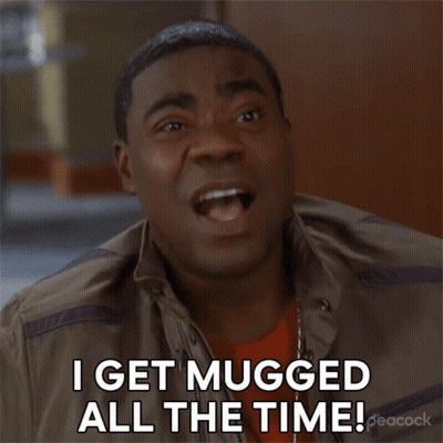 Man Says I Get Mugged All The Time Peacock GIF