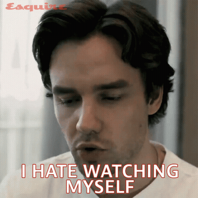 Man Says I Hate Watching Myself In Red GIF