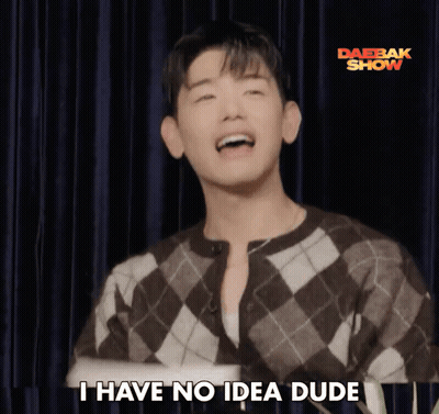 Man Says I Have No Idea Dude In Front Of Blue Curtain GIF