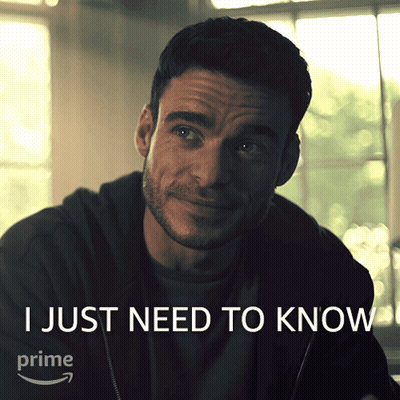 Man Says I Just Need To Know Prime Logo GIF