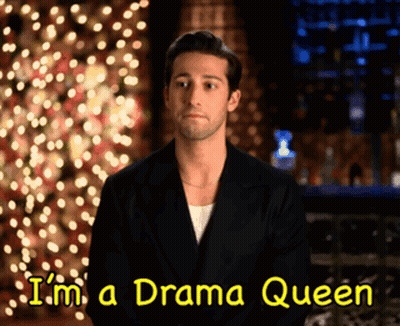 Man Says I'm A Drama Queen With Christmas Tree GIF