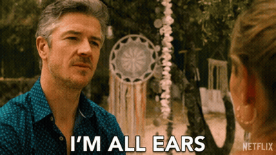 Man Says I'm All Ears To Woman GIF