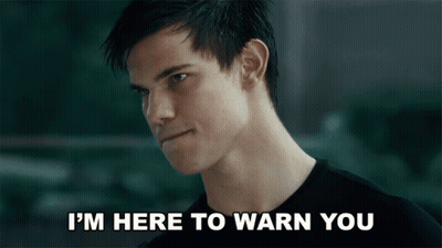 Man Says I'm Here To Warn You Looking At Camera GIF