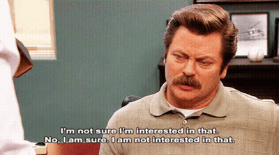 Man Says I'm Not Sure I'm Interested No I Am Sure I Am Not Interested GIF
