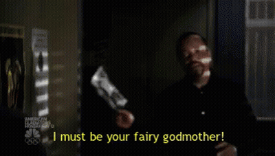 Man Says I Must Be Your Fairy Godmother In Dark Room GIF
