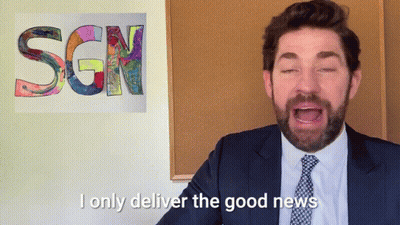 Man Says I Only Deliver The Good News At SGN GIF