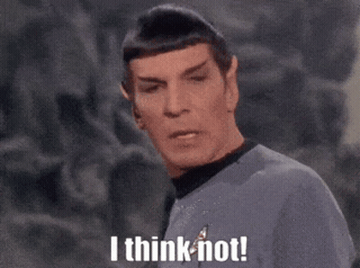 Man Says I Think Not In Front Of Blurred Background GIF
