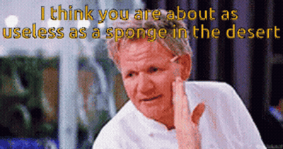 Man Says I Think You Are About As Useless As A Sponge GIF