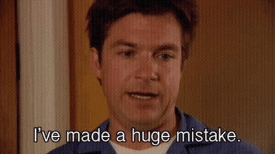 Man Says I've Made A Huge Mistake In Front Of Door GIF