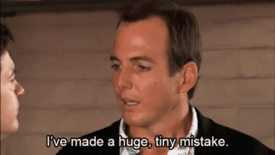 Man Says I've Made A Huge Tiny Mistake Talking To Another Man GIF