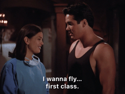 Man Says I Wanna Fly First Class Next To Woman GIF
