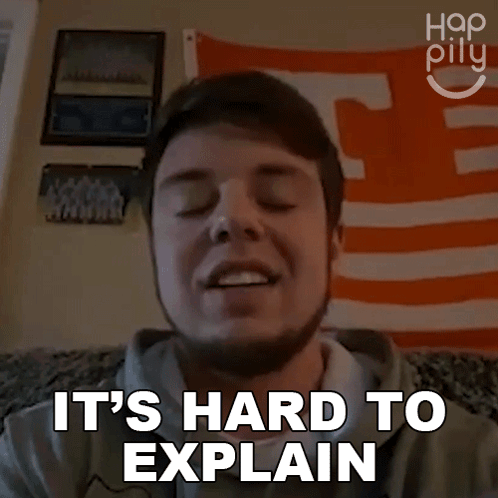 Man Says It's Hard To Explain Eyes Closed GIF