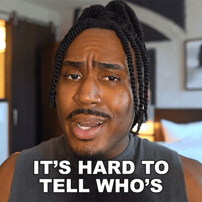 Man Says It's Hard To Tell Who's In Front Of A Bed GIF