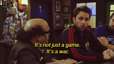 Man Says It's Not Just A Game It's A War In A Bar GIF