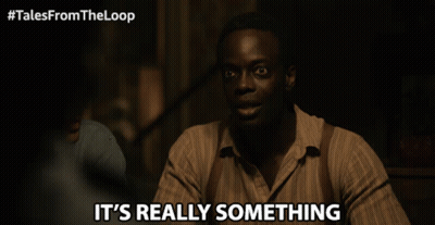 Man Says Its Really Something In Front Of Staircase GIF