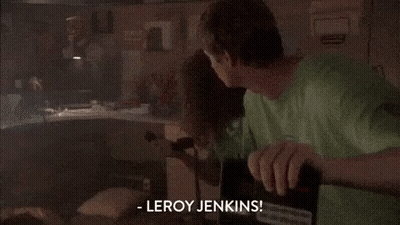 Man Says Leroy Jenkins Smoke Ceiling GIF