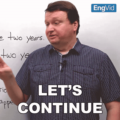 Man Says Let's Continue In Front Of Whiteboard GIF