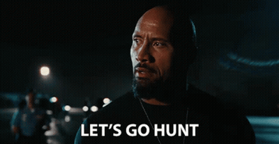 Man Says Let's Go Hunt In Dark Scene GIF