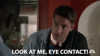 Man Says Look At Me Eye Contact GIF