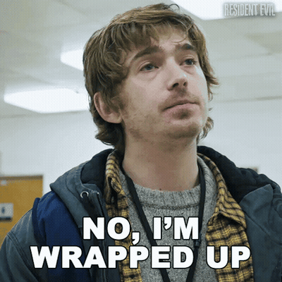 Man Says No I'm Wrapped Up In Plaid Shirt GIF
