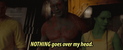 Man Says Nothing Goes Over My Head Next To Woman GIF