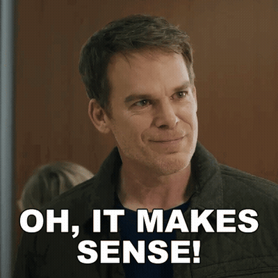 Man Says Oh It Makes Sense GIF