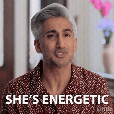 Man Says She's Energetic Netflix Ad GIF