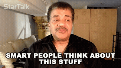 Man Says Smart People Think About This Stuff GIF