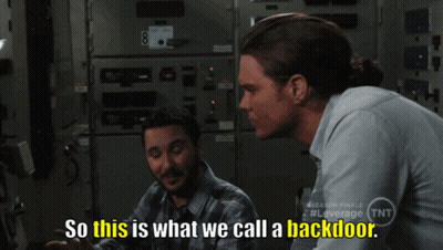 Man Says So This Is What We Call A Back Door GIF