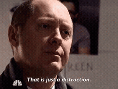 Man Says That Is Just A Distraction In Front Of Keen Sign GIF