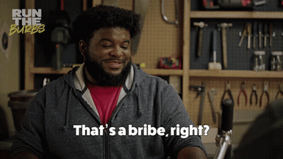 Man Says That's A Bribe Right In Front Of Tools GIF